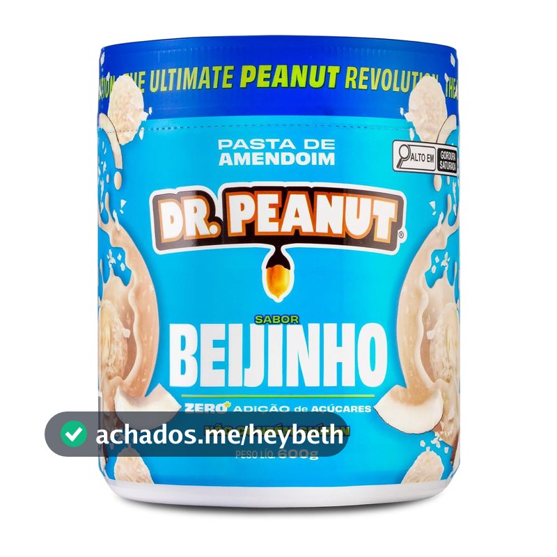 Pasta de Amendoim DR. Peanut Beijinho 600G - Com Whey Protein