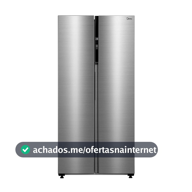 Geladeira Frost Free Side By Side 442L Cor Inox Midea MDRS598FGA041-127v