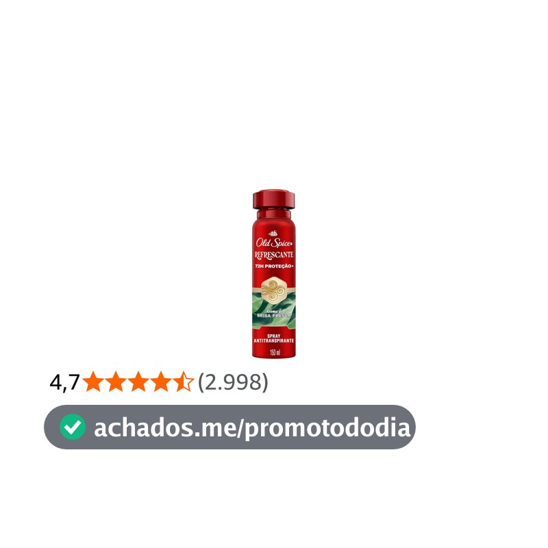 Old Spice Desodorante Antitranspirante Aerossol Refrescante 150ml
