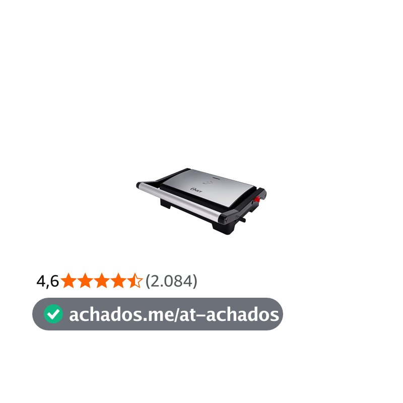 MINI GRILL OSTER 2 em 1, 1000W, 110V, OGRL230