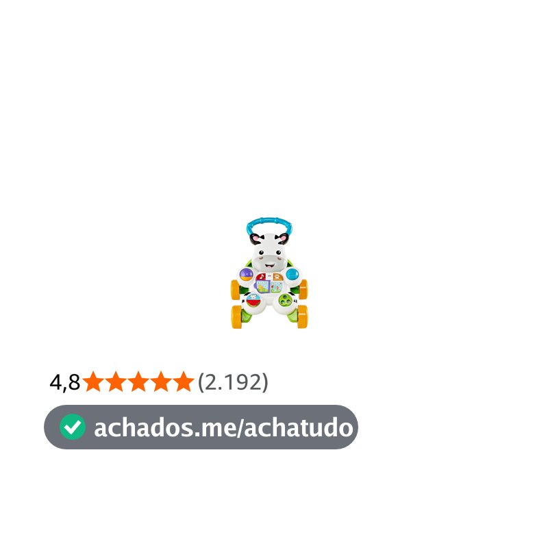 Apoiador Zebra Brinquedo Bebês Fisher-Price. Ensina letras e números com luzes e músicas. Ajuda nos primeiros passos. Ideal a partir dos 6 meses.