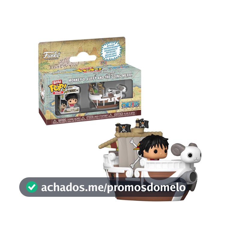 Candide, Boneco, Bitty POP! Rides Monkey D. Luffy e Going Merry, One Piece