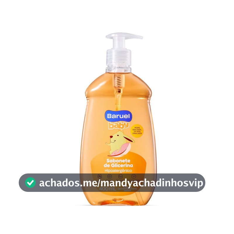 Sabonete Líquido Bebê Glicerina 400ml – Baruel Baby
