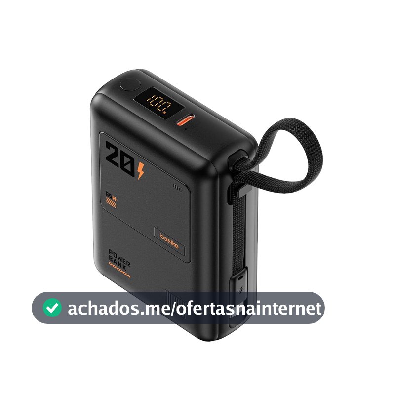 Basike Carregador Portátil 65W, Power Bank 20000mAh Power Delivery(Preto)
