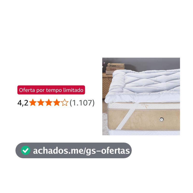 Pillow Top 400 Fios Toque de Plumas Casa Dona (Casal)