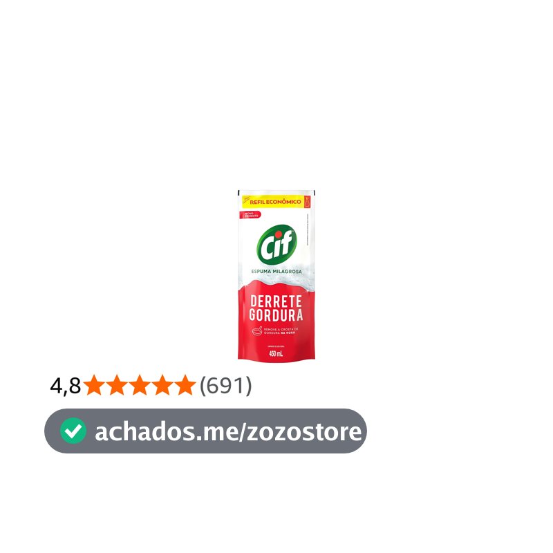 Limpador Especialista CIF Derrete Gordura 450 ml Refil Econômico (Packaging May Vary)