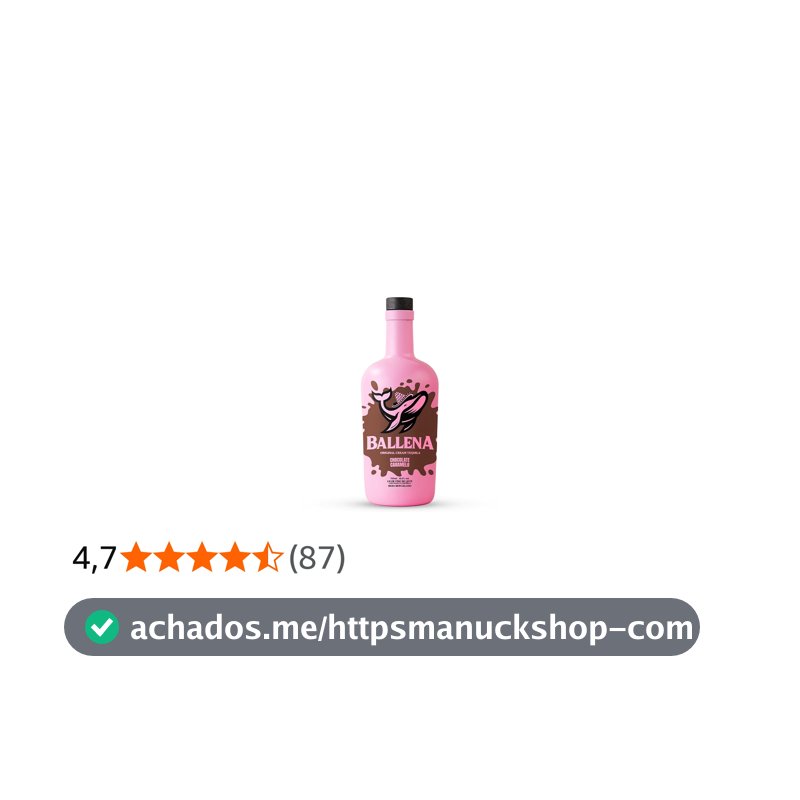 Licor Ballena chocolate e caramelo 750ml
