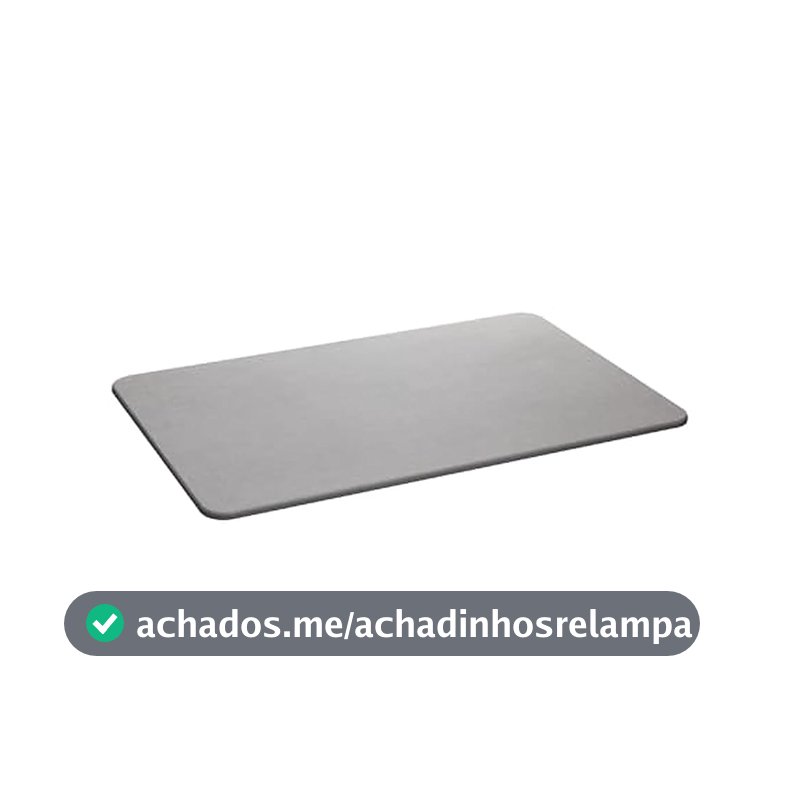 LYOR - Tapete de Pedra Diatomita para Banheiro Cinza 60cm x 39cm