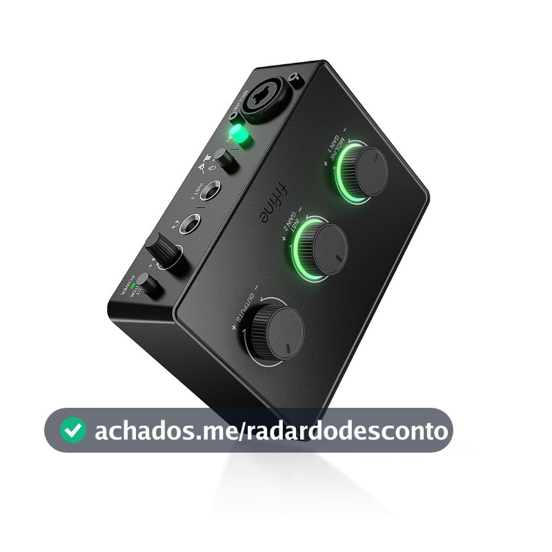 FIFINE SC1 Interface de áudio USB para gravação/instrumentos/guitarra
