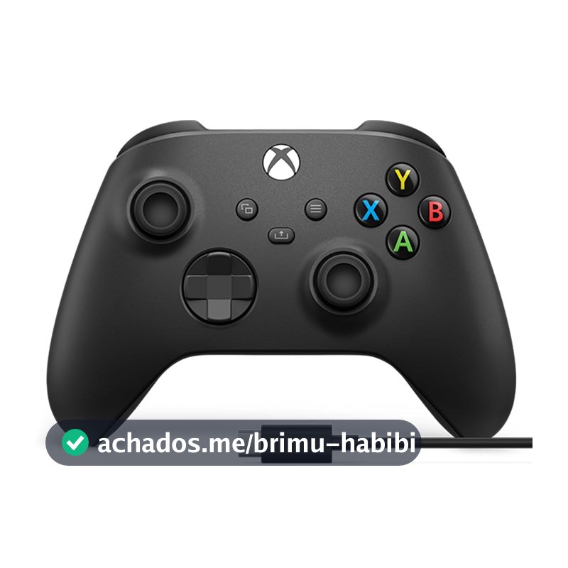 Controle Sem Fio Xbox com cabo Usb-C- Preto