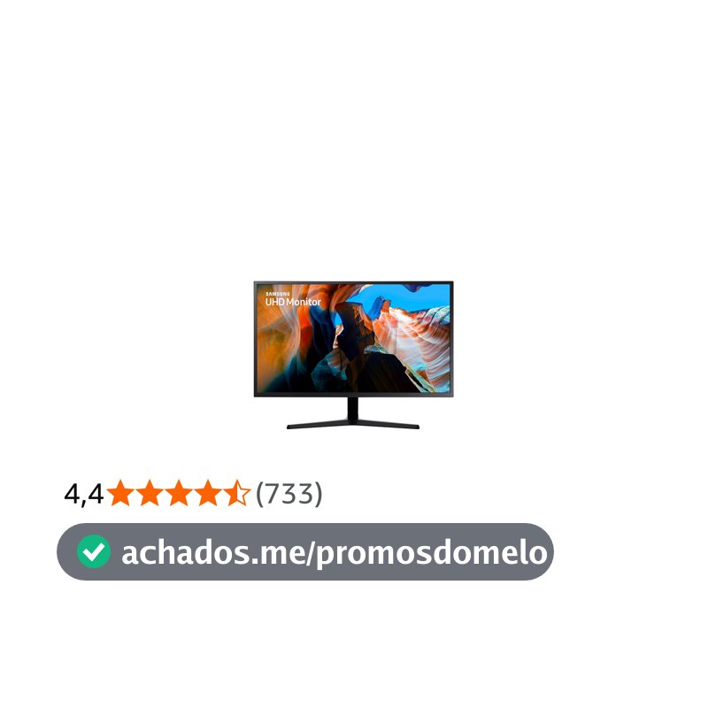 Monitor UHD Samsung 32", 4K, HDMI, Display Port, Freesync, Preto, Série UJ59