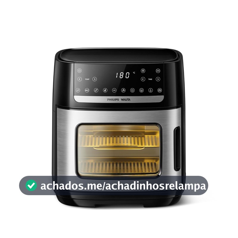 Philips Walita Fritadeira Airfryer Forno 12 Litros, Preta, 110V