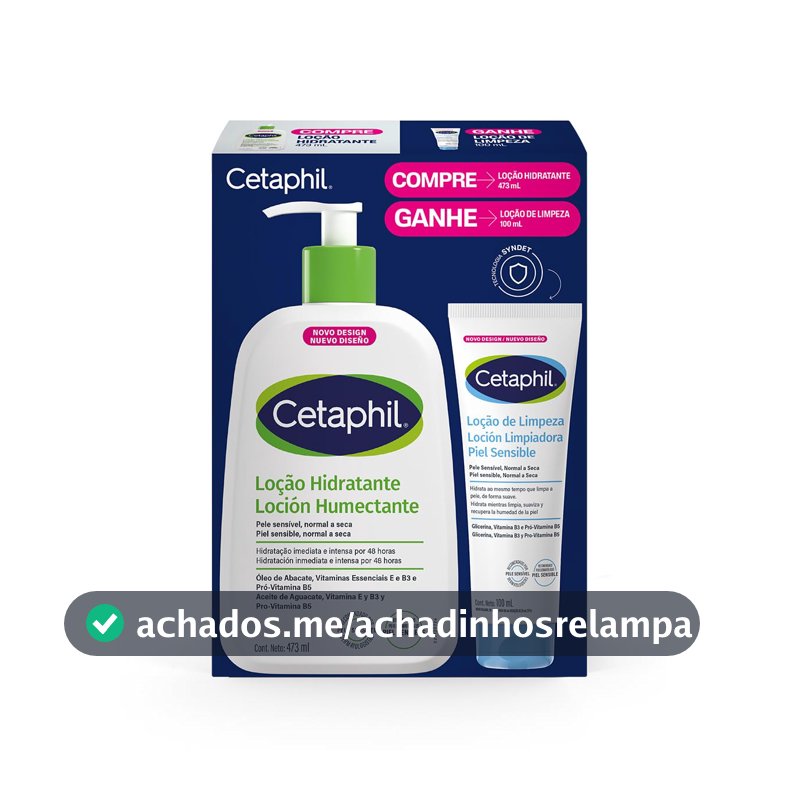 Loções Cetaphil, 473ml e 100ml, Kit com 2 Unidades