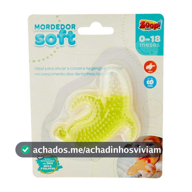 Zoop Toys Mordedor Infantil Soft Banana Amarelo Zp00510