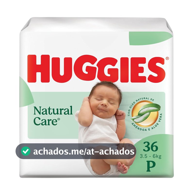 Huggies Fralda Descartável Premium Natural Care P - 36 Un