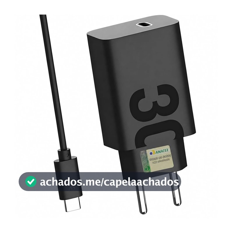 Carregador Turbo 30W USB-C – Potência Ultra Rápida com Cabo Tipo-C para Tipo-C Incluso – Compatível com iPhone 15, iPads, Samsung e Dispositivos USB-C - LAGUS IMP.