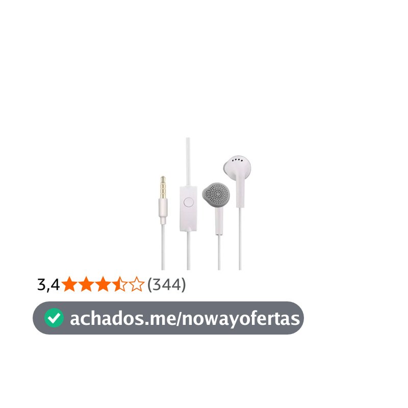 Fone De Ouvido com fio compativel com todos androids (BRANCO)