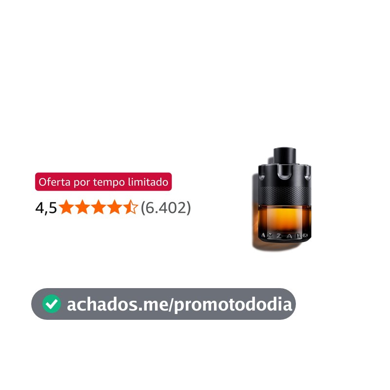Azzaro The Most Wanted Parfum, Perfume Masculino Fougère Ambarado Especiado, Fragrância Intensa e Magnética com Gengibre Vermelho e Baunilha Bourbon Sustentável, 100ml