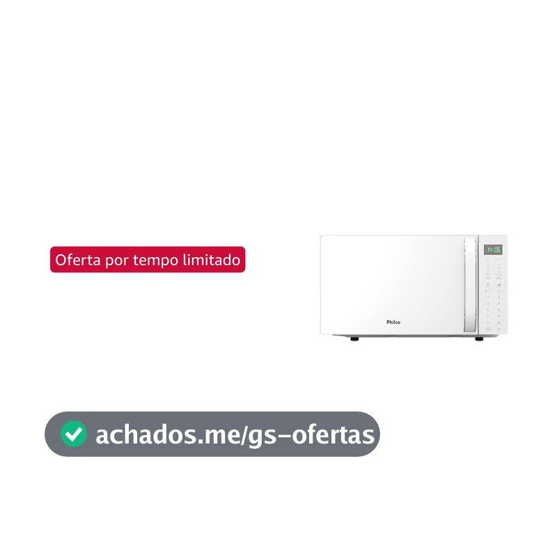 Micro-ondas Philco 20L Branco Pintura Limpa Fácil PMO24B 127v