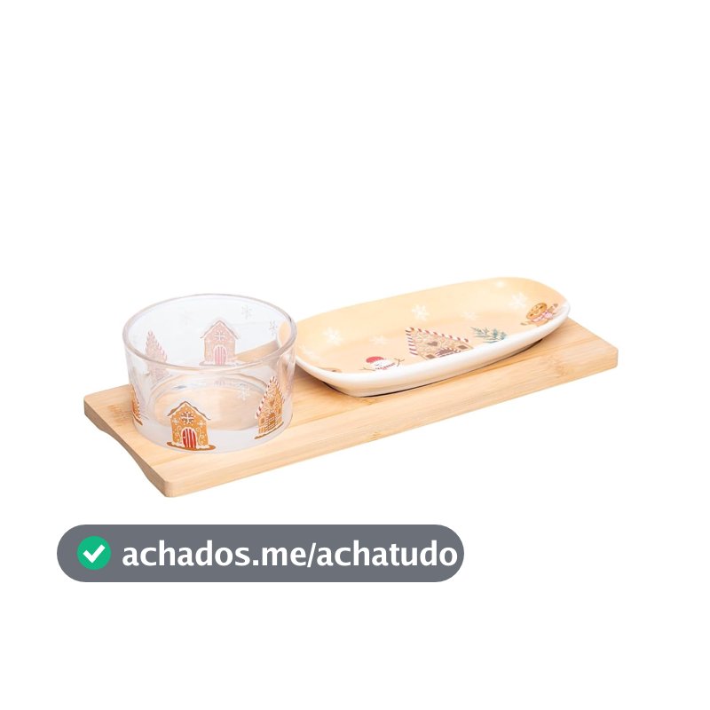 Tábua De Bambu Encaixe Travessa Bowl Decoração Natal Ceia Festas Petisco