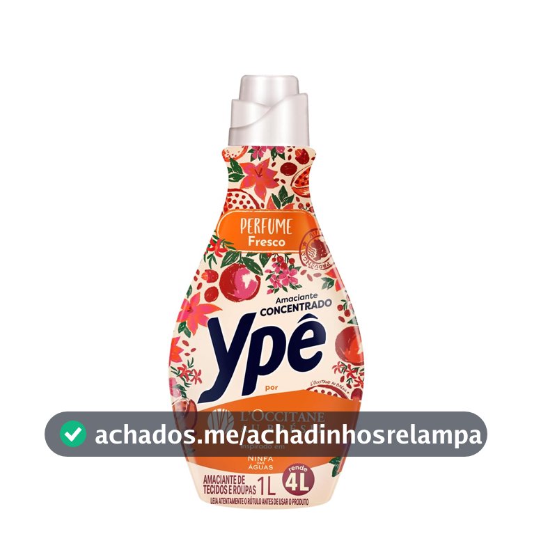 Amaciante Concentrado Ypê L'Occitane au Brésil Ninfa das Águas 1 Litro
