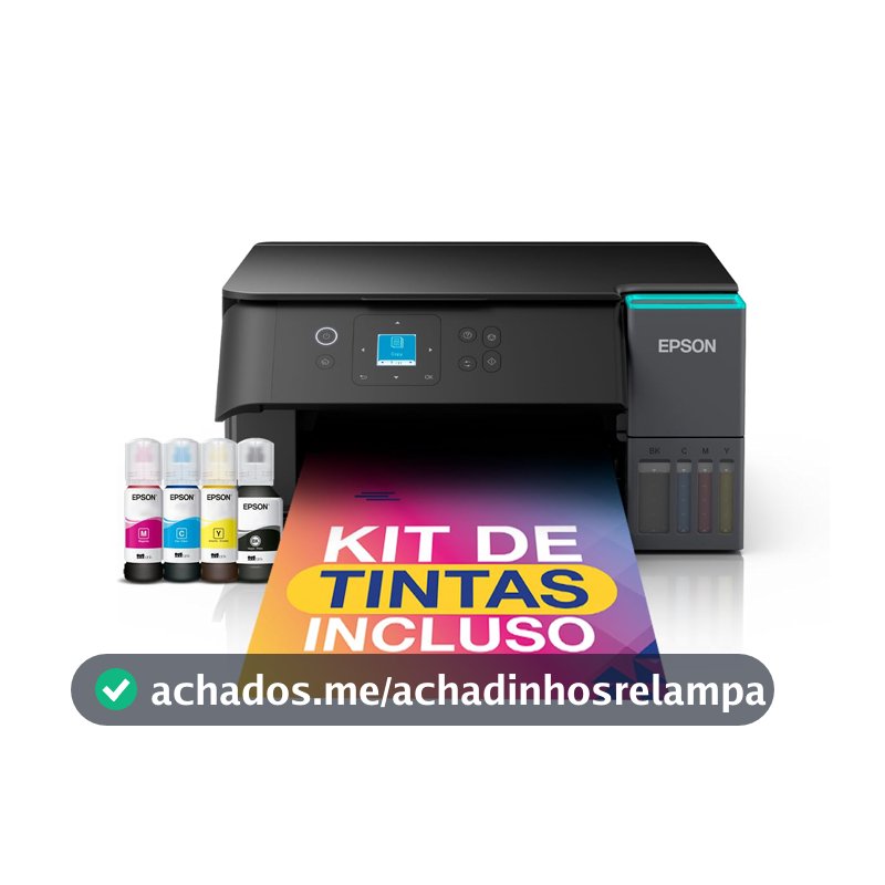 Multifuncional Epson EcoTank L4360, imprime frente e verso automático, Wi-Fi