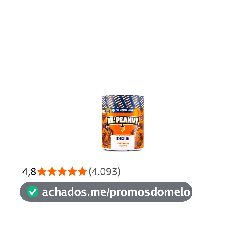 DR. Peanut Pasta de Amendoim Sabor Chocotine, Pote 600g