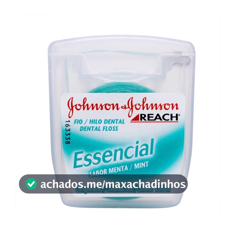 Fio Dental Reach Essencial, 100m, Menta, 1 Unidade