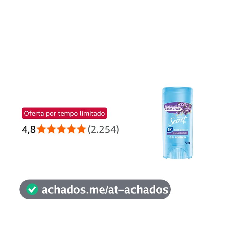 Secret Desodorante Antitranspirante em Gel Lavanda 73g