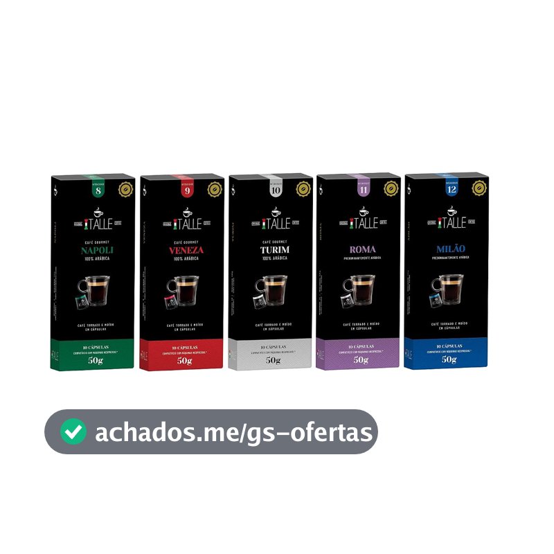 Cápsulas Compativeis Nespresso Café moido e torrado Cafe Italle 50 Und