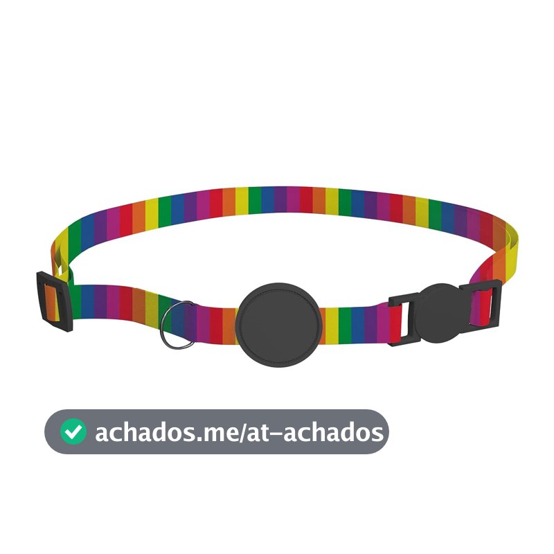 Coleira para Gatos MeuMiau, Anti Enforcamento, Arco-Íris