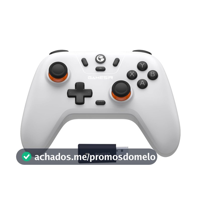 Controlador sem fio GameSir Nova Lite 2.4g para PC com Windows, iPhone, Android, Switch e Steam Deck, Controle Bluetooth Gamepad com gatilho de efeito Hall, Turbo, vibração Rumble(Nova Lite(Branco))