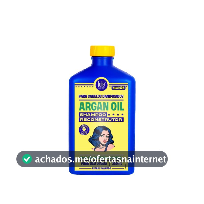 Lola From Rio – Óleo de Argan – Xampu, repara todos os tipos de cabelos danificados