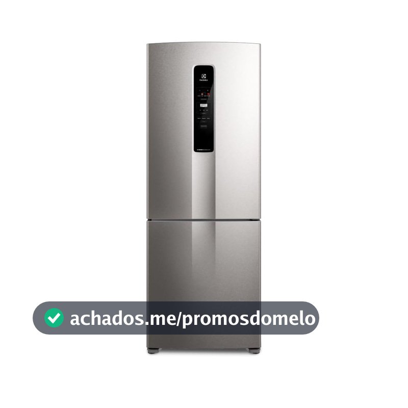Geladeira Electrolux Frost Free 490L Efficient com AutoSense Inverse Inox Look (IB7S) 127V