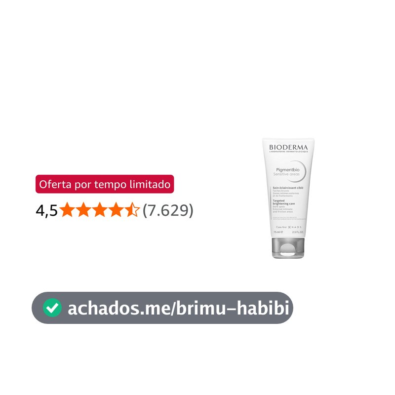 BIODERMA Pigmentbio Creme Clareador Áreas Íntimas e Sensíveis, Axilas, Virilha 75ml