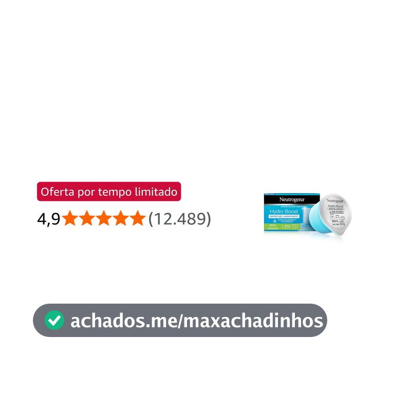 Hidratante Facial Neutrogena Hydro Boost Water Gel, Refil, 50g