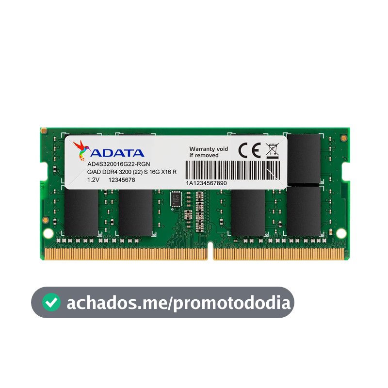 Memória Notebook Adata 8GB DDR4 3200 MHz SO-DIMM - AD4S32008G22-SGN
