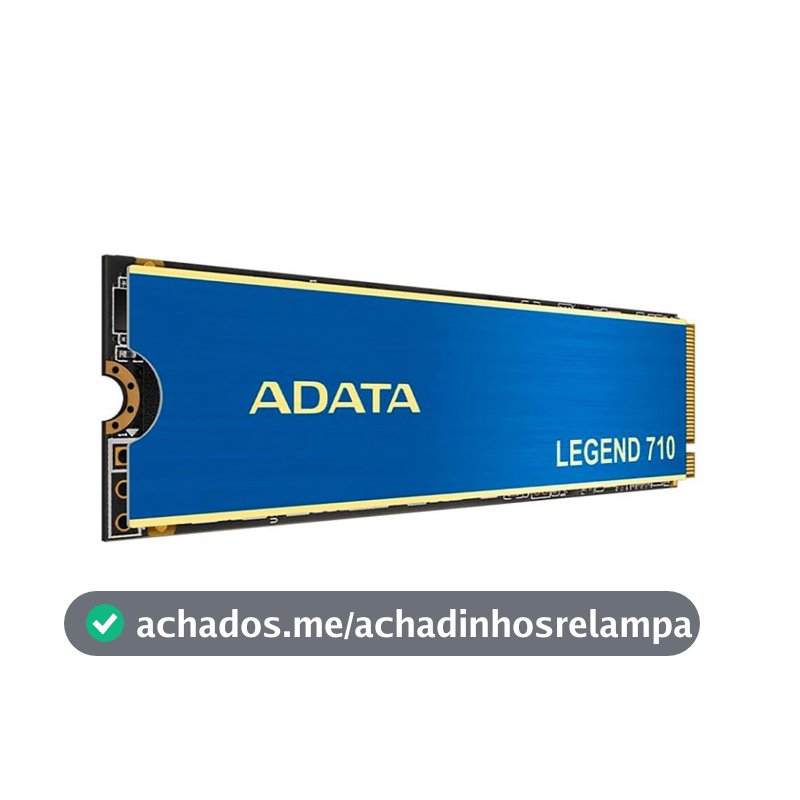 SSD Adata Legend 710 512GB NVMe M.2 2280 (Leitura até 2400MB/s e Gravação até 1600MB/s)