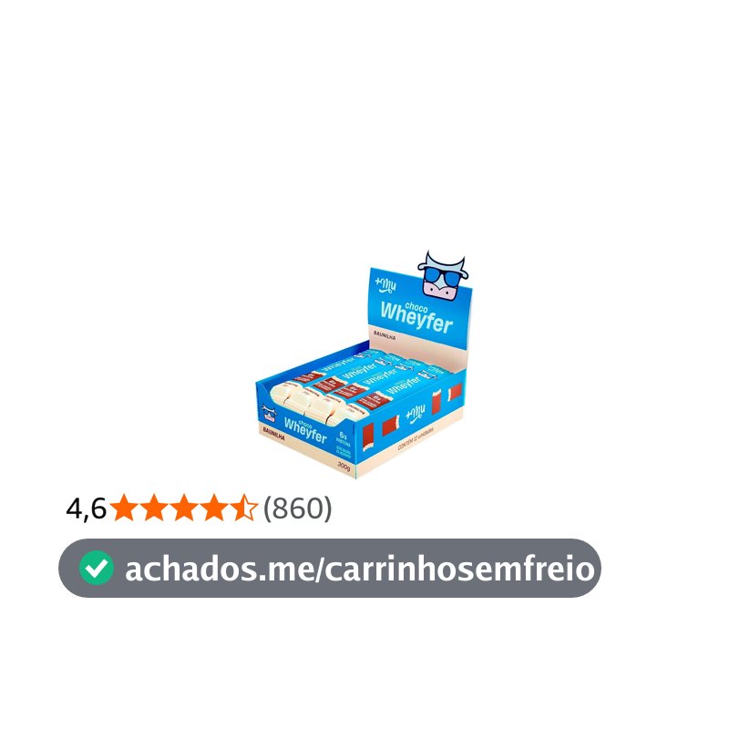 +Mu Chocowheyfer Proteico Sabor Baunilha - Display com 12 unidades - 300g