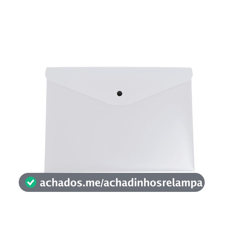 Pasta Envelope A4 Serena com Botão - Cristal- Dello (0013.H.0030)