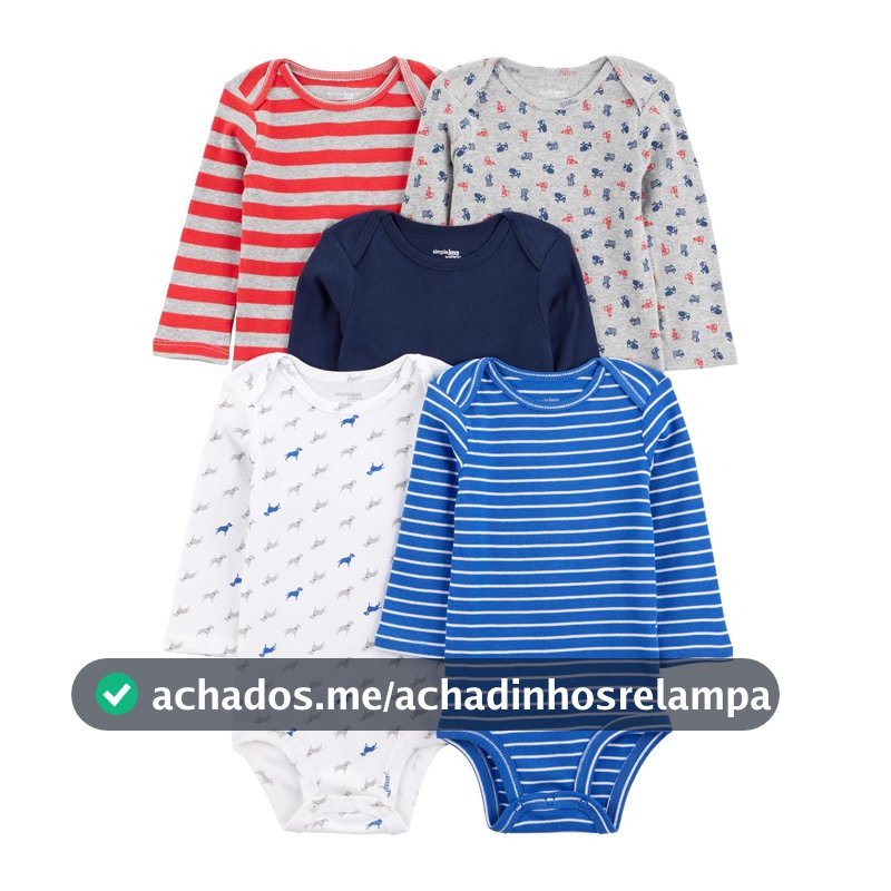 Body 5-pack Long-sleeve Bodysuit Carter'sMeninos