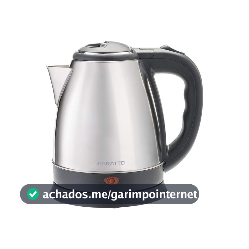 Agratto 784 - Chaleira Eletrica Inox, 220v, 1,8 Litro, Preto/inox