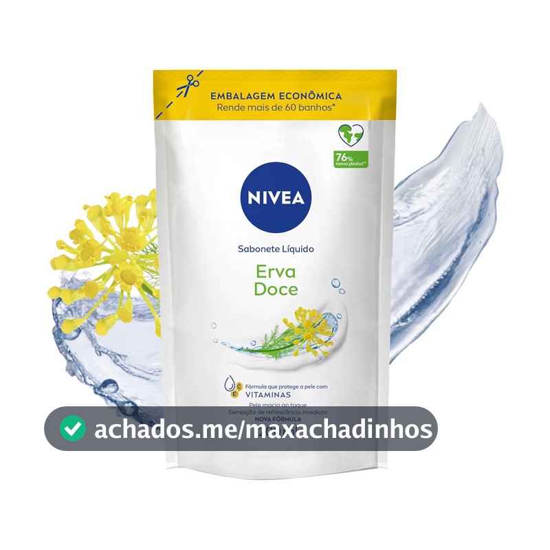 Sabonete Líquido Refil NIVEA, Erva-Doce, 200ml
