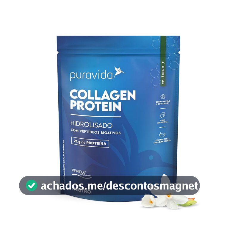 Puravida Suplemento Alimentar Collagen Protein Neutro 450g