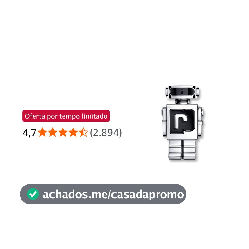 Perfume Masculino EDT Phantom, Cinza, Paco Rabanne, 100 ml