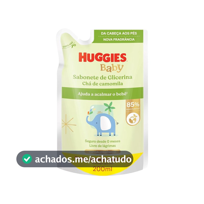 Sabonete Líquido Huggies Camomila para Recém-Nascido Refil 200 ml