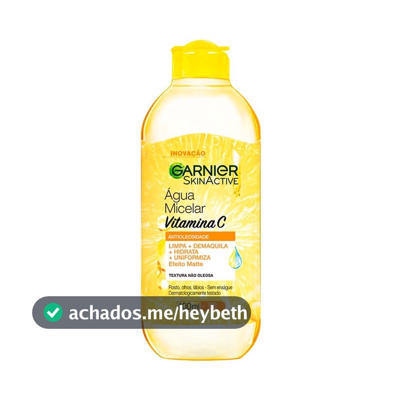 Água Micelar Garnier Uniform & Matte Antioleosidade Vitamina C 400ml
