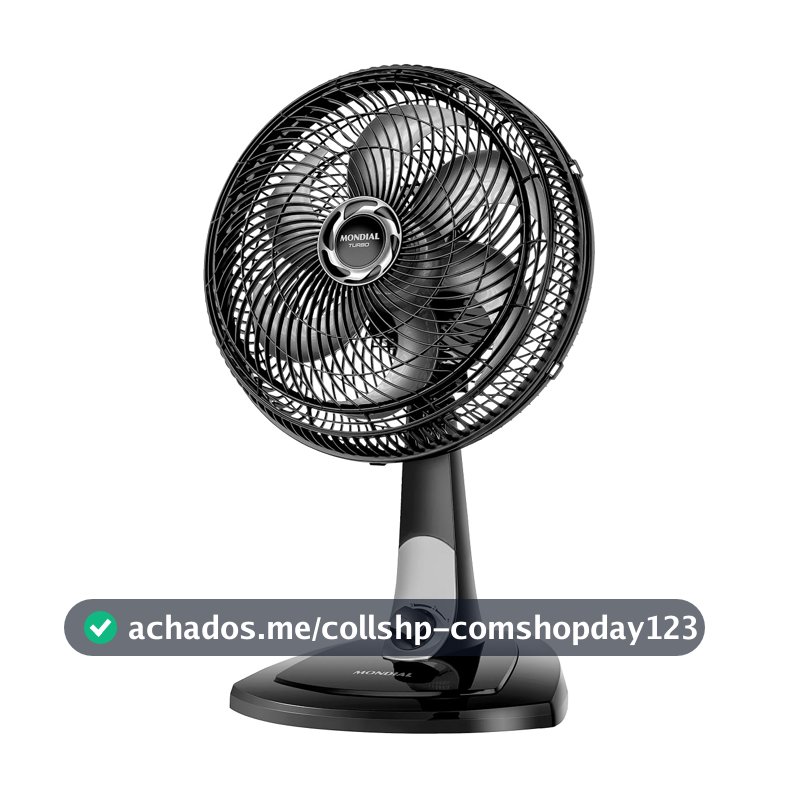 MONDIAL Ventilador de Mesa 30cm Turbo, Preto/Prata, 60W, 110V - VT-30-NB