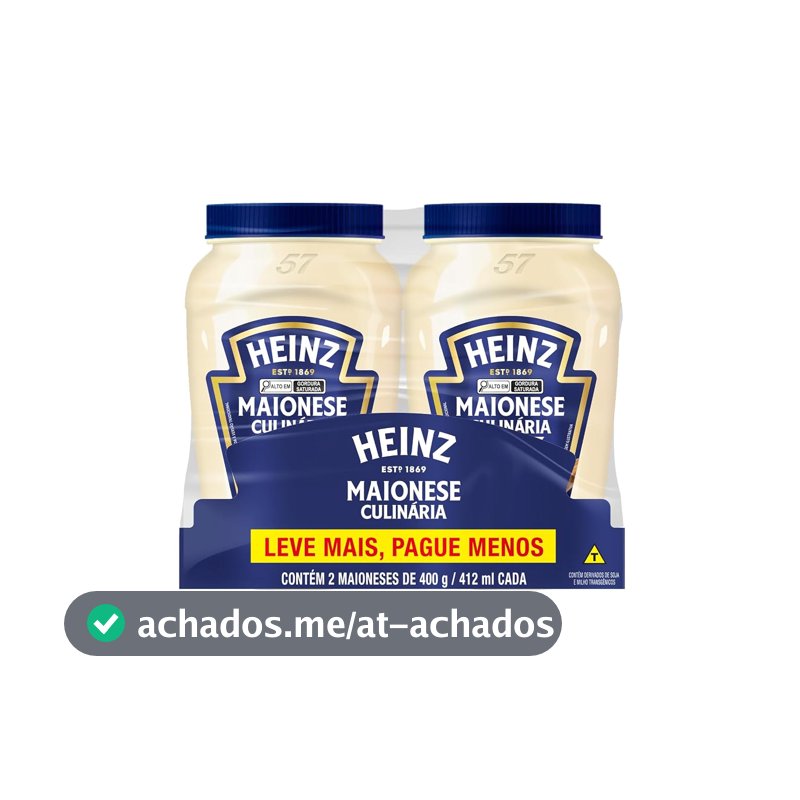 Heinz Pack Maionese Tradicional, 400G - 2 unidades