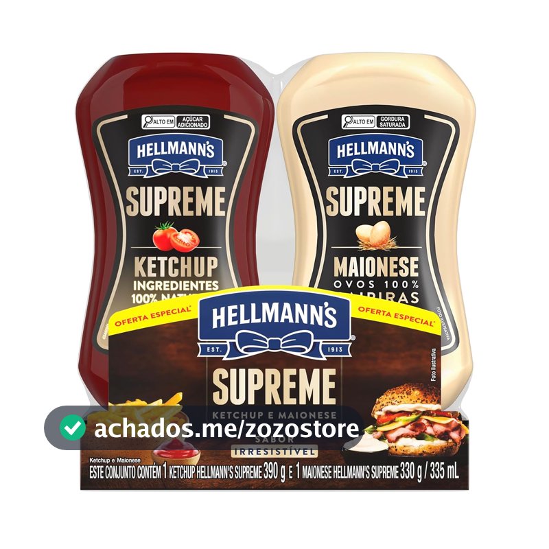 Hellmann's Supreme Kit Ketchup 390g + Maionese 330g